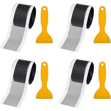 4Pc 50M Drain de Douche Attrape-Cheveux Autocollants de Drain de Sol Autocollants Filtre de CréPine D'ÉVier en Maille Jetable pour (1/4)