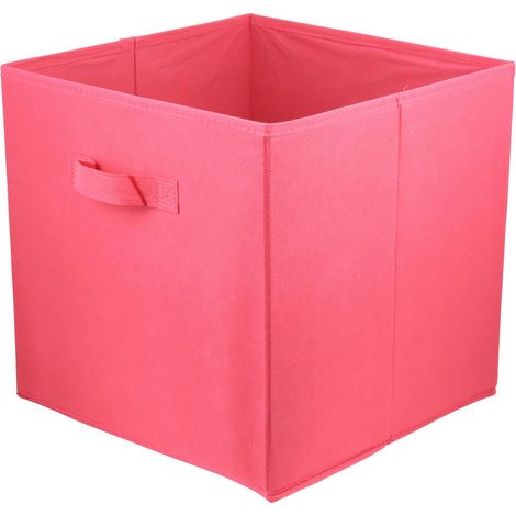 Boîte en carton Boîte textile 31x31x31 rose foncé - dark pink 31x31x31