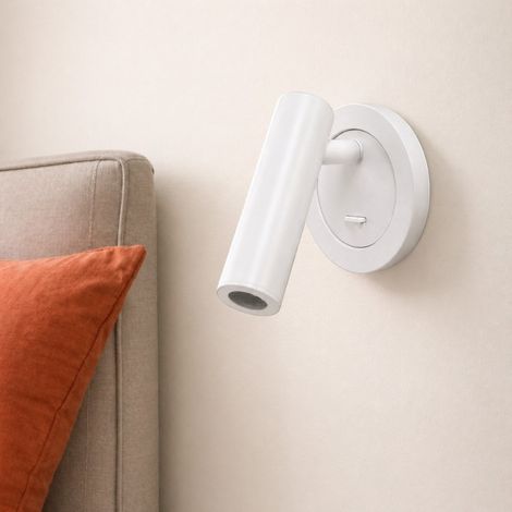 Applique liseuse led encastrable blanc avec interrupteur Mofy