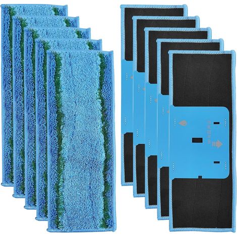 Lntyq Lot de 10 Chiffons de Nettoyage en Microfibre pour Irobot Braava Jet M6 (M6134), Produits et Accessoires de Nettoyage (1/5)