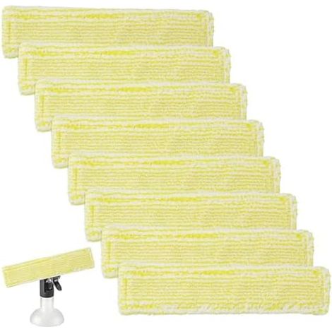 8 Pièces de Rechange l'aspirateur de Vitres pour Kärcher,Accessoires pour Nettoyeur de Vitres – Tampons de Nettoyage en Microfibre, Réutilisables,pour Kärcher WV2 WV5 WV6 Plus Premiu (1/5)