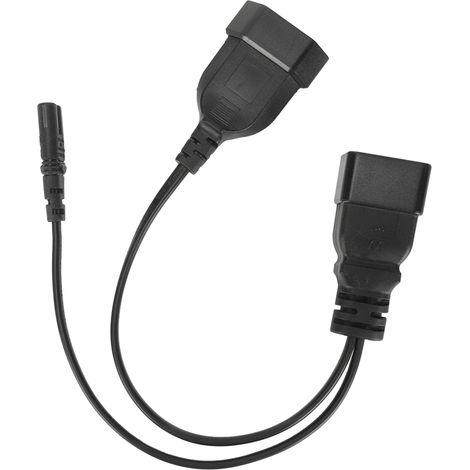 Câble adaptateur répartiteur en Y robuste et professionnel, avec prise femelle IEC320 C20 vers IEC320 C7 (prise européenne), pour ordinateur et téléviseur HD. (1/5)