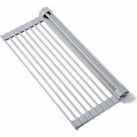 Faltbarer Tellerabtropfständer, Grill-Trockenständer, 18 Silikonschläuche, multifunctional Obst- und Gemüsetrockner, 44,533 cm, 1 Stück (1/4)