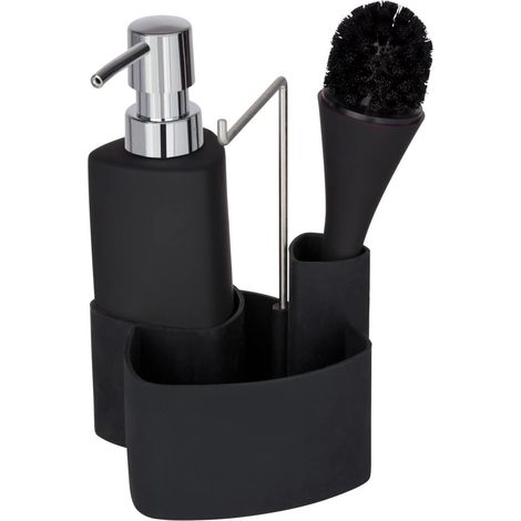 Kit Vaisselle 4 en 1 - Distributeur de Liquide Vaisselle, Brosse, Support à torchon (1/5)