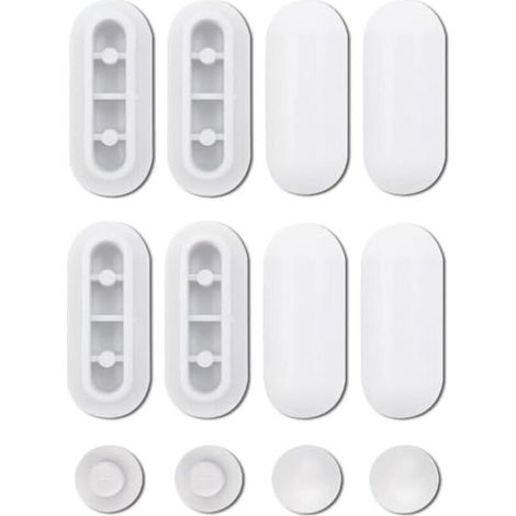 Tampon Abattant WC, Patin Abattant WC, Tampon Universel pour Siège Toilette, pour Maison L'hôtel L'hôpital L'ensemble, Compatible avec Tous Modèles Standard (Blanc)