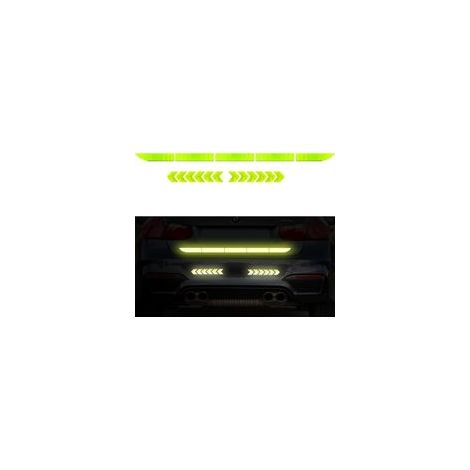 Autocollants RéFléChissants Pour Coffre Autocollants RéFléChissants De SéCurité Coffre ArrièRe Bande RéFléChissante Autocollants RéFléChissants De Vision Nocturne(Vert Fluorescent) (1/5)