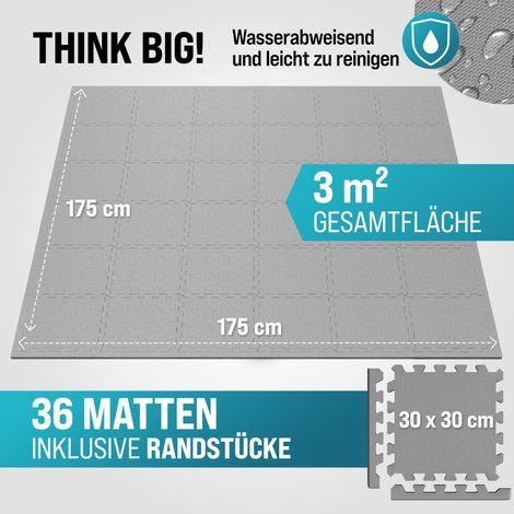 MONZANA Bodenschutzmatte Fitness & Pool 18x 36x 54x Stück Fitnessgerät 36 Stück