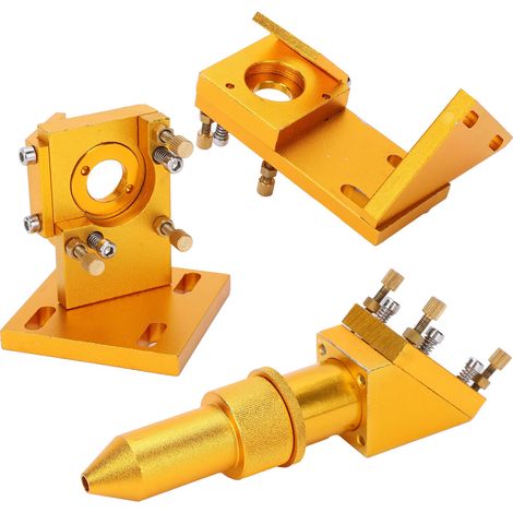 Ensemble complet de tête de gravure laser, cadre de lentille, support de mise au point et accessoires Golden50.8 (1/5)