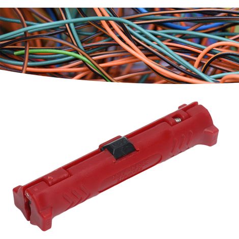 Pince à dénuder pour câble coaxial Ethernet rouge, outil de dénudage de fils isolés avec lames de pince aux deux extrémités MT-1660 (1/5)