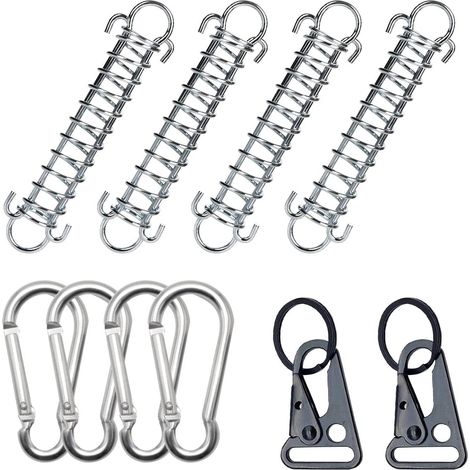 Trampolin Federschnallen, Zugfeder, 10 Stück Federspanner, Zelt Stahlfeder für Camping Federseilschnalle, Zeltfederschnalle Set Campingzubehör