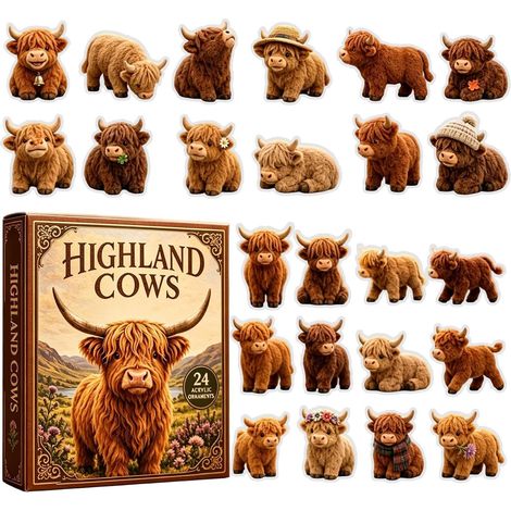 Calendario dell'Avvento con statuette di mucche da collezione (1/5)