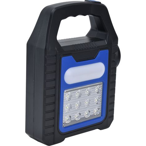 Lampe torche solaire rechargeable par USB, panneau solaire, poignée portable, lanterne LED pour l'extérieur (1/5)