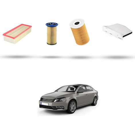 Kit tagliando 4 filtri compatibile con Vw Passat (362,365) 1.6 Tdi 77kw Dal 2010 (1/5)