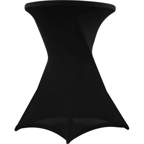 Nappe ronde pour mange-debout noir