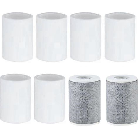 Filtre prolongateur de robinet, ensemble de 8 pièces de rechange avec 2 fibres de carbone -- (1/5)