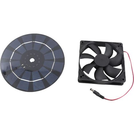 Ventilateur Extracteur Solaire - Panneau Monocristallin 10 W - Pour Poulailler Serre Camping-Car Maison - 12 cm - Kit Complet (1/5)