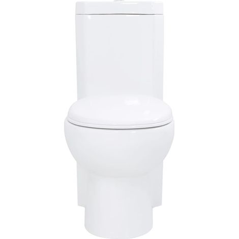 Toilette d'angle en céramique pour salle de bains blanc