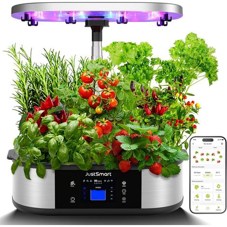 Gartenbeleuchtung, Gemüsegarten im Innenbereich, Hydrokultur-Anbausystem mit 12 Pods und Pflanzenlampe, Ready-to-Grow-Kit, Heimgärtner-Kit für Kräuterwachstum, einstellbare Höhe, Wasserreservoir (1/5)