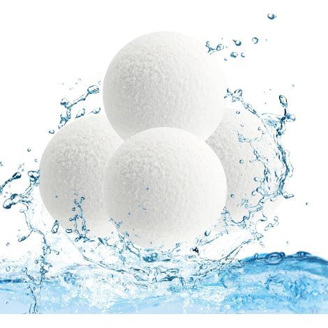 Lntyq Éponge Absorbante d'Huile 4 Pièces Éponge Absorbante Piscine, Réutilisables Absorbeur d'éponge de Piscine, Spa Éponge d'Écume pour Piscine, Bains à Remous, Blanc, Polyuréthane, 7.57.57.5cm (1/5)