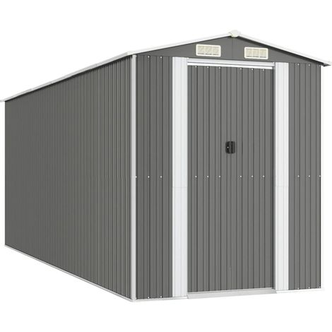 Maison Exclusive - Abri de jardin Gris clair 192x523x223 cm Métal galvanisé (1/5)