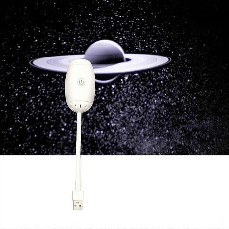 Sternenhimmel-Projektorlampe mit USB-Anschluss, Nachtlicht für Auto und Schlafzimmer, 3 Helligkeitsstufen, Plug & Play, Weiß, 1 Stück