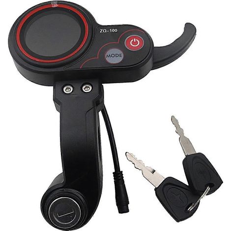 Écran LCD pour trottinette électrique ZQ-100 avec verrouillage, accessoires de tableau de bord Kickscoot