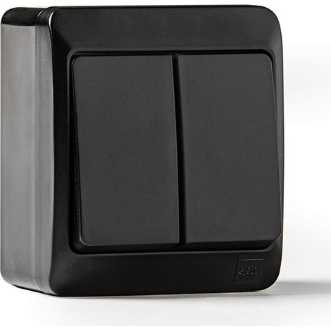 Double Va-et-vient étanche Ip44, 16a 250 V, Noir