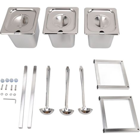 Support organisateur de confiture détachable en acier inoxydable, Design poli, avec couvercle et cuillère pour Restaurant à domicile, Pot 3X1/6 15cm/5,9 pouces (1/5)