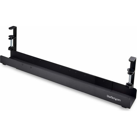 Under Desk Cable Management Tray Black StarTech.com Under Desk Cable Management Tray, Clamp-on Installation - Plateau de gestion de câbles - montable sous bureau - noir - 80 cm