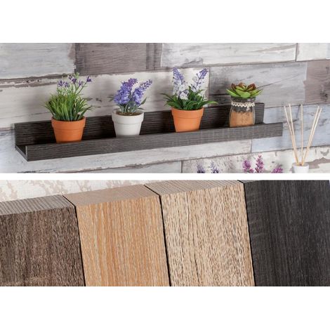 Mensola da parete muro in mdf knoll 55 x 10 x 5 cm 4 colori (1/2)