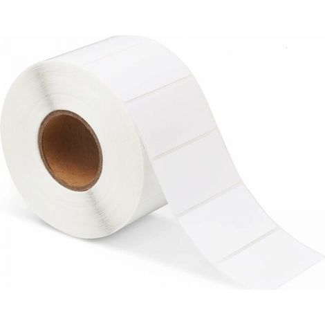 Étiquettes autocollantes, 1 rouleau de 1000 feuilles d'étiquettes autocollantes blanches unies, 60 x 30 mm, étiquettes autocollantes pour l'impression d'adresses postales, étiquettes de prix