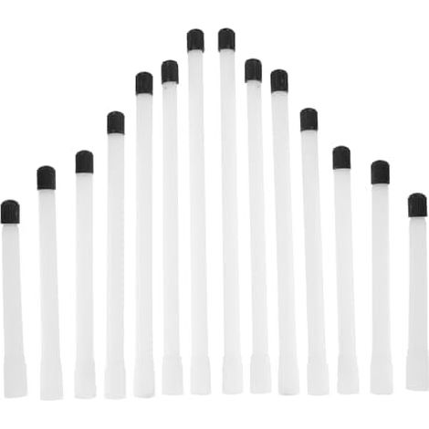 Lot de 14 Tiges D'extension Valve Pneu en Plastique Blanc Compatibles Outils Gonflage pour Vélos et VTT Amélioration L'accessibilité - (1/5)