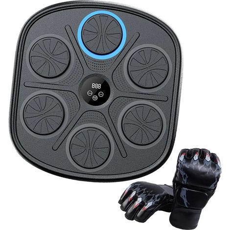 Nouveauté 2025 : machine de boxe musicale intelligente avec gants de boxe, système d'entraînement mural Bluetooth intelligent avec LED, entraînement d'agilité avec son électronique, boxe numérique pou