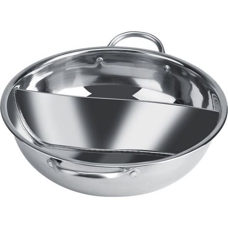1 Marmite,Acier Inoxydable,Double Séparation des Saveurs,Compatible Induction,Lave-Vaisselle,Cuisine (1/5)
