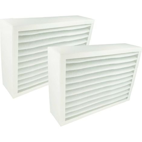 vhbw 2x Filter G4 Replacement for Zehnder 10015515, 990316121, 524000100 for Air Ventilation Device - Filter Set, 35 x 25 x 9 cm, White