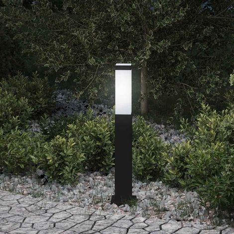 vidaXL Lampada a paletto 50 cm Nera IP44