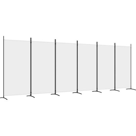 6-Panel Room Divider White 520x180 cm Fabric vidaXL