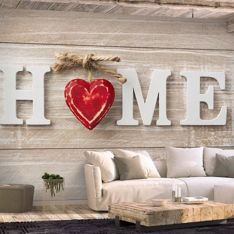 Fotomurale adesivo - Home Heart (Red) - 294x210 (1/4)