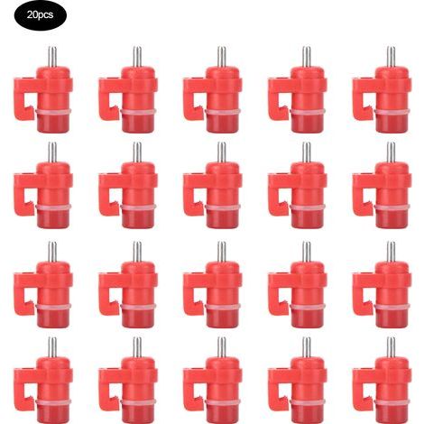 Lot 20 mamelons buveurs – boucle type – volaille – poulet – accessoires ferme (1/5)