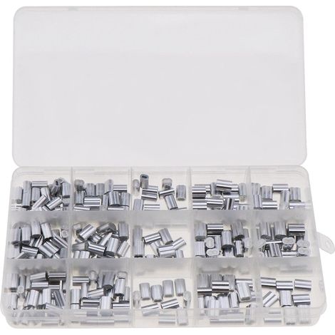 Clips de Manchons en avec Doubles Trous pour Câble Laisse Clip à Sertir 300pcs 1.2mm 1.5mm 2.0mm Aluminium (1/4)