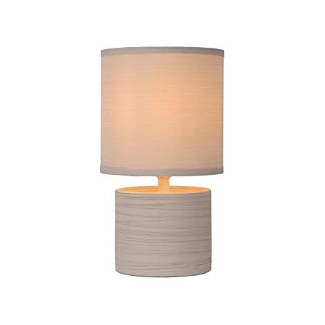 Lucide greasbyʉLampada da tavoloʉ 14cmʉGrigio, Ceramica, crema, E14 40 wattsW 230 voltsV (1/4)