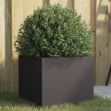 vidaXL Fioriera Nera 32x30x29 cm in Acciaio