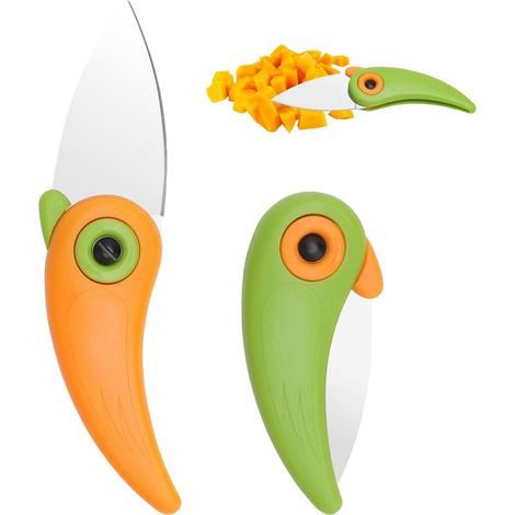 mini couteaux à oiseaux pliants de cuisine, lame, couteaux de cuisine, fruits pour éplucher les légumes, couteau à fruits, couteau de poche, outils de coupe, couteau pliant pour éplucher les (1/5)