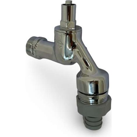 Meibes Steckschlüssel Auslaufventil Waschmaschinenhahn 3/4" DN20 Geräteventil Belüfter RV chrom