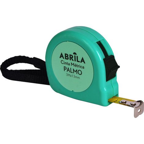 Cinta metrica palmo 3mx13mm verde c/bloqueo, enganche magnetico,clip y asa (1/3)