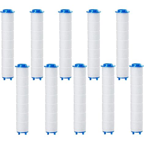 Filtre de la Pomme de Douche,10 pièces filtre de remplacement pour tête de douche PP Filtre de coton Chlore et le Fluorure et La Filtration Des Particules (1/5)