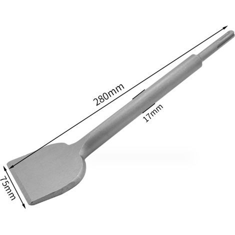 BRAVIX Burin Coudé , Ciseau À Carrelage Φ17mmx280mm X 75mm Haute Qualité Nouvellement Améliorés, Pour Carreleur, Ciseau À Tuiles Courbé Ciselé Pour Céramique Et Carreaux De Sol (1/4)