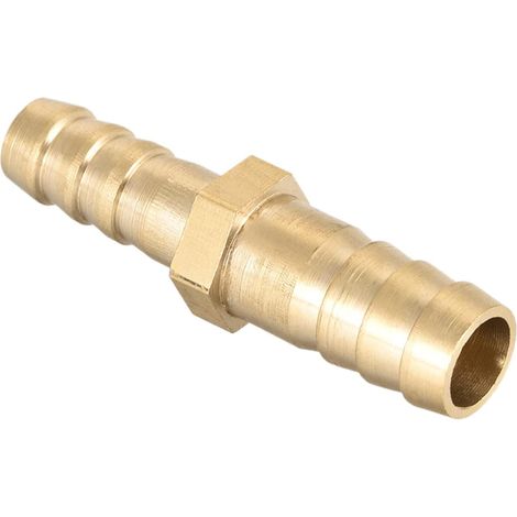 10mm à 8mm Dia Droit Laiton Raccord cannelé Tuyau Raccord Réducteur x 1 Pièce Connecteur droit Adaptateur pour Tuyau Connexion, [Doré] (1/5)