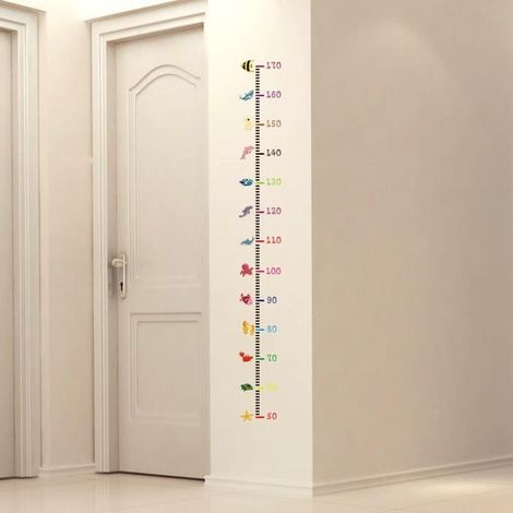 Stickers Muraux Règle d'animaux sous-marins 50-170 cm, mesure de la hauteur, chambre d'enfants et salle de jeux (1/4)