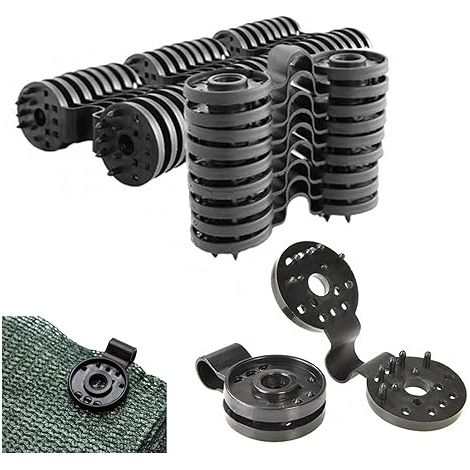 Clip de Tissu d'ombrage de Fixation pour Brise Vue Clip spécial avec œillet Fixation Brise Vue occultant Toile clôture toile coupe-vent, filet coupe-vent, filet d'ombrage, attaché et suspendu,30PCS